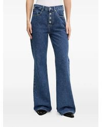 KARL LAGERFELD - Button-Fly Flared Jeans - Lyst