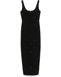 Huishan Zhang - Crystal-Embellished Denim Maxi Dress - Lyst