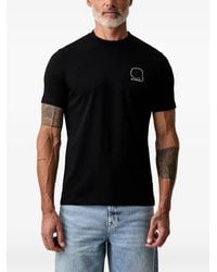 KARL LAGERFELD - Logo-Patch Crew-Neck T-Shirt - Lyst