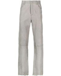 DIESEL - P-Mic-A Straight-Leg Leather Trousers - Lyst