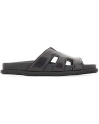 Fabi - Cut-Out Strap Leather Sandals - Lyst