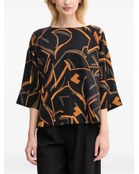 Joseph Ribkoff - Geometric-Print Flared-Sleeve Blouse - Lyst