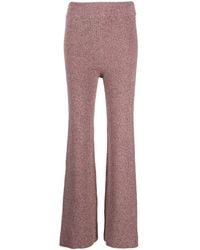 Remain - Mélange-Knit Flared Trousers - Lyst