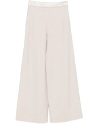 Agnona - Satin-Waistband Trousers - Lyst