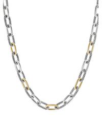 David Yurman - 18Kt And Sterling Dy Madison Chain Necklace (11Mm) - Lyst
