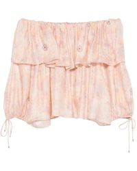 Chloé - Ruffled Off-Shoulder Blouse - Lyst
