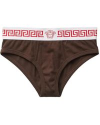 Versace - Slip Côtelé En Jersey De Coton - Lyst
