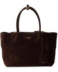 Prada - Medium Suède Shopper - Lyst