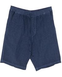 120% Lino - Drawstring-Waist Shorts - Lyst