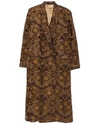 Uma Wang - Abrigo En Jacquard Floral Con Doble Botonadura - Lyst