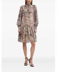 Fracomina - Animal-Print Mini Dress - Lyst