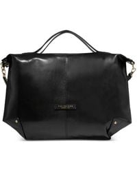 The Bridge - Logo-Plaque Leather Tote Bag - Lyst