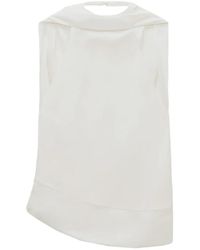 Jonathan Simkhai - Samira Draped Asymmetric Blouse - Lyst