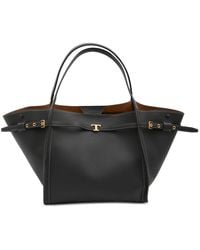 Tod's - Hammered T Leather Tote Bag - Lyst