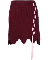 Ph5 - Ribgebreide Mini-Rok - Lyst
