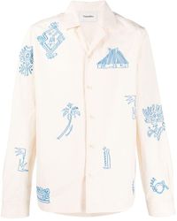 Nanushka - Embroidered-design Long-sleeve Shirt - Lyst