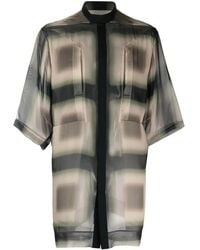 Rick Owens - Semi-Sheer Silk Shirt - Lyst