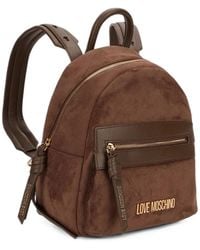 Love Moschino - Logo-Plaque Zip-Pocket Backpack - Lyst