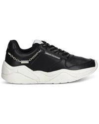 ARMANI EXCHANGE - Chain-Embellished Trainers - Lyst