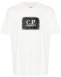 C.P. Company - Label Style-Logo Jersey T-Shirt - Lyst