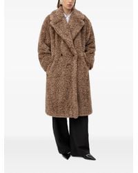 HUGO - Oversized-Fit Teddy Coat With Double-Breasted Closure - Lyst