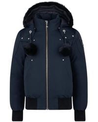 Moose Knuckles - Veste Debbie À Capuche Et Finitions En Peau Lainée - Lyst