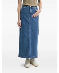 Marc O' Polo - Button-Fastening Denim Maxi Skirt - Lyst