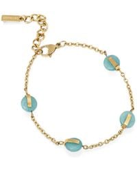 Trussardi - Agate Chain-Link Bracelet - Lyst