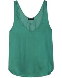Zadig & Voltaire - Satin-Effect Sleeveless Top - Lyst