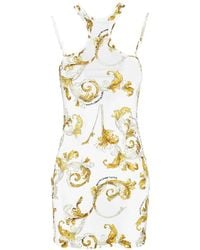 Versace Jeans Couture - Couture-Print Mini Dress - Lyst