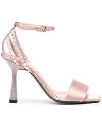 Alberta Ferretti - Sandali Con Decorazione Di Cristalli 90Mm - Lyst