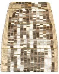 Roberto Cavalli - Minirock im Metallic-Look mit Pailletten - Lyst