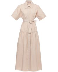 Emme - Fauna Striped Belted Midi Dress - Lyst