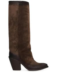 METISSE - Texan Knee-High Suede Boots - Lyst