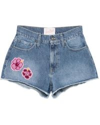 MC2 Saint Barth - Musa Hibiscus-Patch Shorts - Lyst