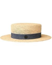 Maison Michel - Kiki Emblem Ribbon Hat - Lyst