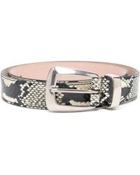KHAITE - Benny Snakeskin-Effect Belt - Lyst