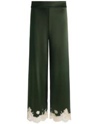 Alice + Olivia - Athena Lace-Trim Palazzo Pants - Lyst