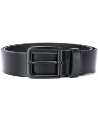 DIESEL Ceinture à logo embossé - Noir
