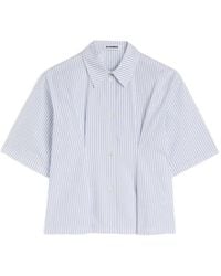 Jil Sander - Striped Pleated-Waist Shirt - Lyst
