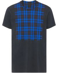 Maison Margiela - Check-Panel T-Shirt - Lyst