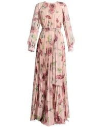 Erdem - Floral-Print Long-Sleeve Gown - Lyst
