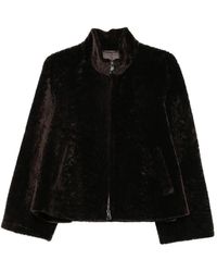 Manzoni 24 - Zip-Up Shearling Jacket - Lyst