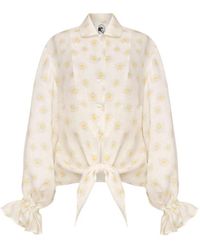 Sleeper - Rumba Linen Loungewear Shirt - Lyst