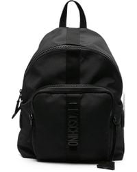 Moschino - Rugzak Met Logoplakkaat En Ritssluiting - Lyst