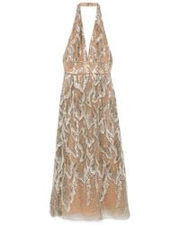 Elie Saab - Abito Midi Con Paillettes - Lyst