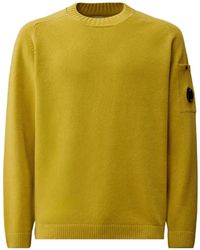 C.P. Company - Cotton Chenille Crewneck Lens Sweater - Lyst