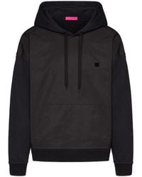 Valentino Garavani - Stud Detail Panelled Hoodie - Lyst