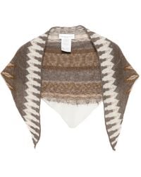 Roberto Collina - Jacquard-Knit Triangular Scarf - Lyst