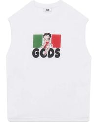 Gcds - X Betty Boop Sleeveless Cotton T-Shirt - Lyst